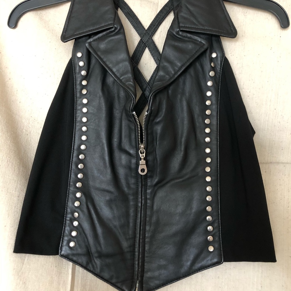 Leather Biker Vest